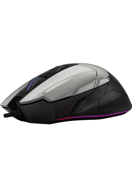 W70 Max 10.000 CPI 8 Tuş RGB 4M Bellek Ultra Core 3&4 Aktif Özel Yapım Optik Kablolu Panda Beyaz Oyuncu Mouse