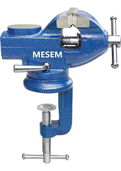 Meşem Dönerli Tezgah ve  Masa Mengene Mini 60 mm