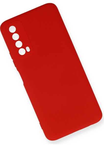 Huawei P Smart 2021 Kılıf Nano Içi Kadife Silikon - Kırmızı modelleri