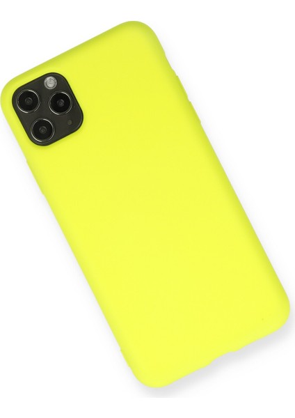Apple iPhone 11 Pro Max Kılıf Nano Içi Kadife Silikon - Sarı fiyatları