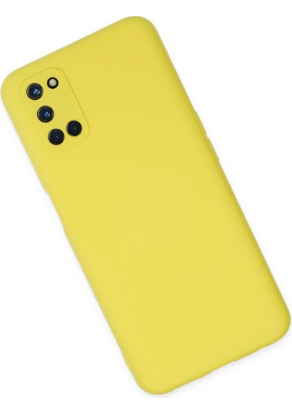 Oppo A72 Kılıf Nano Içi Kadife Silikon - Sarı fiyatları