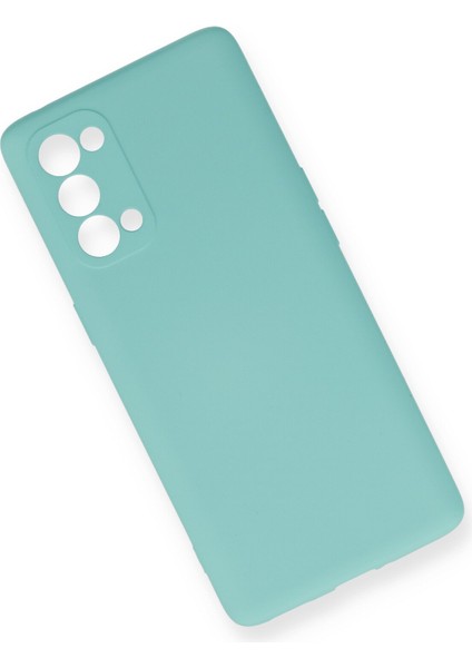 Oppo Reno 5 Pro Kılıf Nano Içi Kadife Silikon - Turkuaz modelleri
