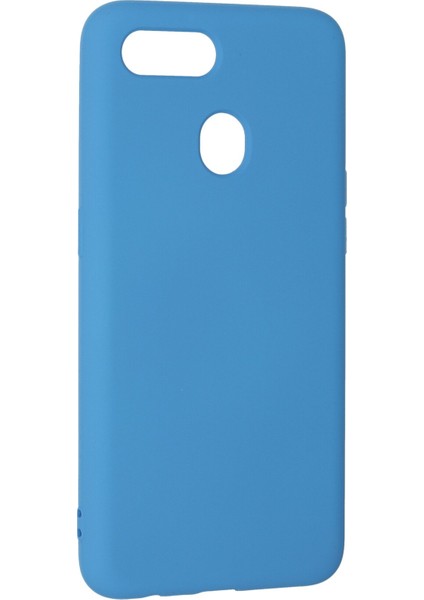 Oppo A12 Kılıf Nano Içi Kadife Silikon - Mavi modelleri