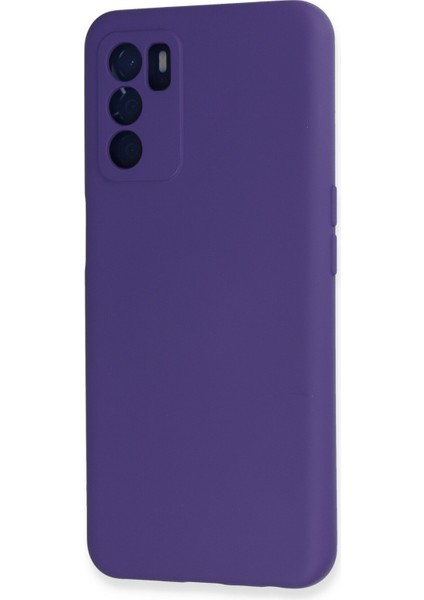 Oppo A16 Kılıf Nano Içi Kadife Silikon - Mor modelleri