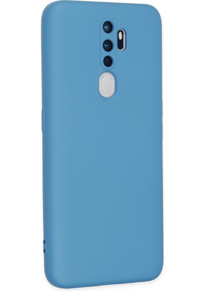 Oppo A5 2020 Kılıf Nano Içi Kadife Silikon - Mavi modelleri