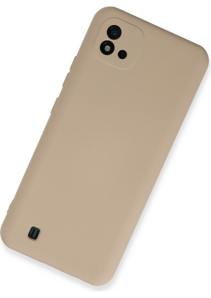 Realme C11 2021 Kılıf Nano Içi Kadife Silikon - Pudra