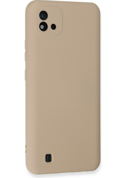 Realme C11 2021 Kılıf Nano Içi Kadife Silikon - Pudra