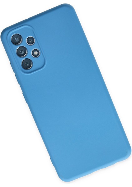 Samsung Galaxy A13 4g Kılıf Nano Içi Kadife Silikon - Mavi modelleri
