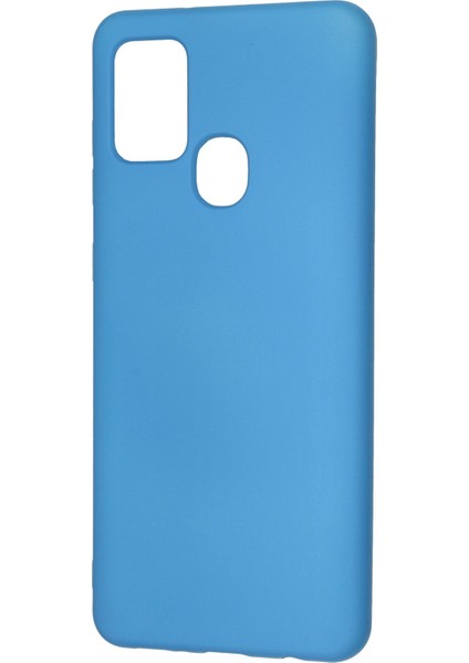 Samsung Galaxy A21S Kılıf Nano Içi Kadife Silikon - Mavi modelleri