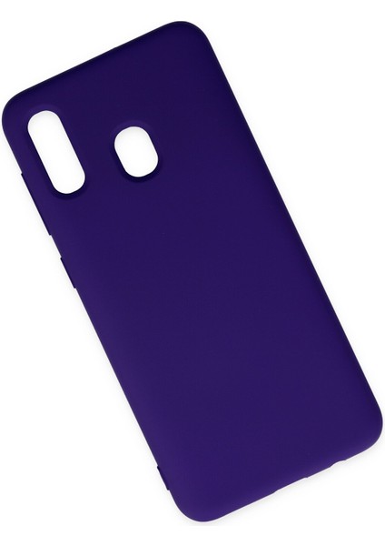 Samsung Galaxy A20 Kılıf Nano Içi Kadife Silikon - Mor fiyatları