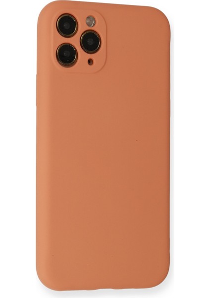 Apple iPhone 11 Pro Kılıf Nano Içi Kadife Silikon - Mat Turuncu modelleri