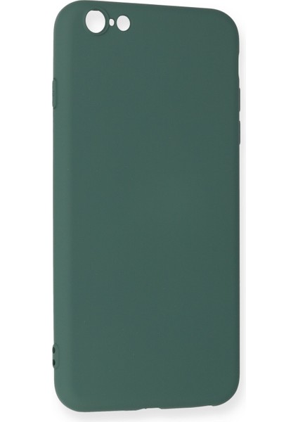 Apple iPhone 6 Plus Kılıf Nano Içi Kadife Silikon - Koyu Yeşil modelleri
