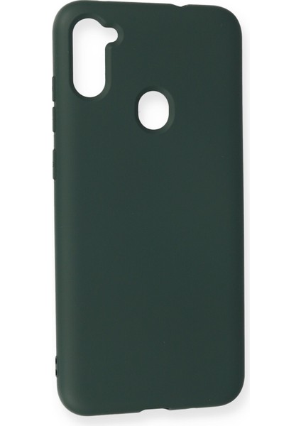 Samsung Galaxy M11 Kılıf Nano Içi Kadife Silikon - Koyu Yeşil fiyatları