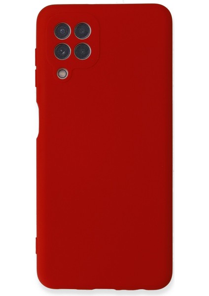 Samsung Galaxy M22 Kılıf Nano Içi Kadife Silikon - Kırmızı