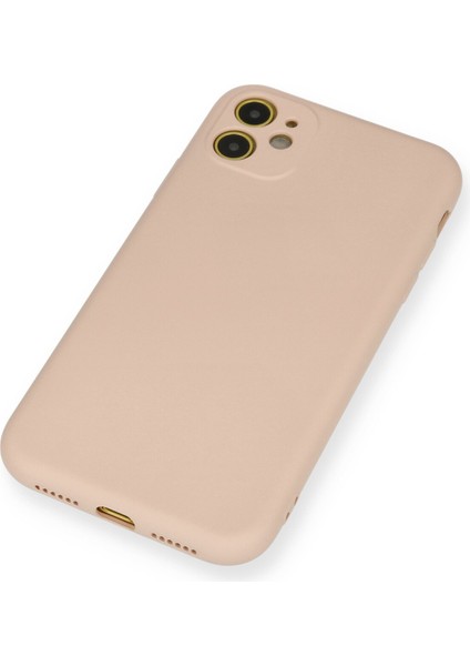 Apple iPhone 11 Kılıf Nano Içi Kadife Silikon - Pudra fiyatları