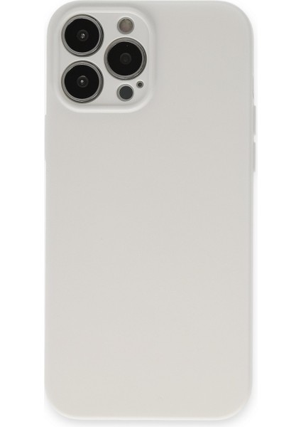 Apple iPhone 13 Pro Max Kılıf Nano Içi Kadife Silikon - Beyaz