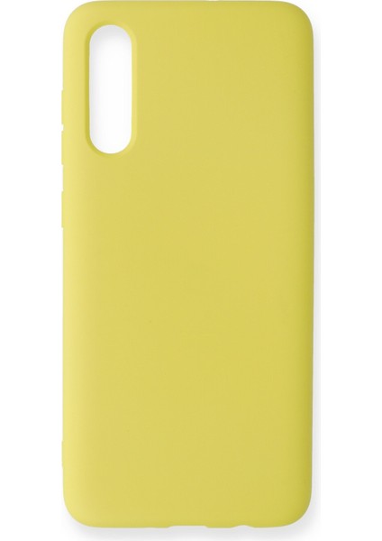 Samsung Galaxy A70 Kılıf Nano Içi Kadife Silikon - Sarı