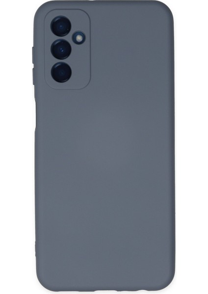Samsung Galaxy M23 Kılıf Nano Içi Kadife Silikon - Gri