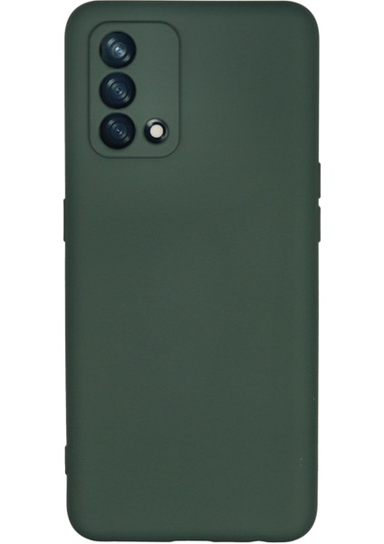 Oppo A74 4g Kılıf Nano Içi Kadife Silikon - Koyu Yeşil