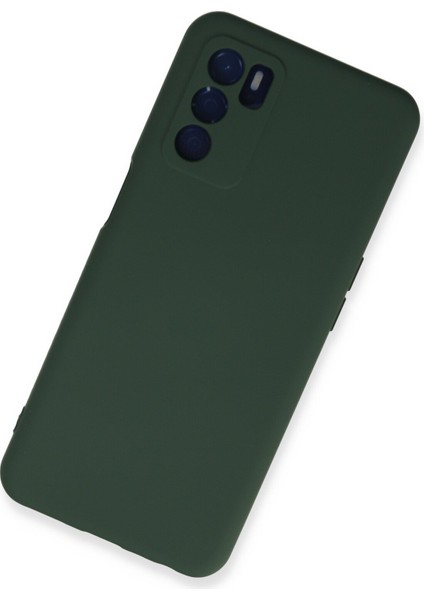 Oppo A16 Kılıf Nano Içi Kadife Silikon - Koyu Yeşil fiyatları