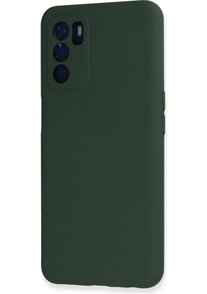 Oppo A16 Kılıf Nano Içi Kadife Silikon - Koyu Yeşil modelleri