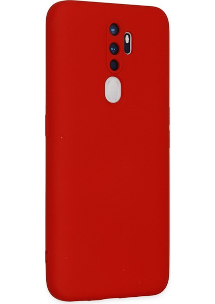 Oppo A5 2020 Kılıf Nano Içi Kadife Silikon - Kırmızı modelleri