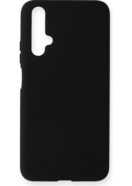 Huawei Honor 20 Kılıf Nano Içi Kadife Silikon - Siyah
