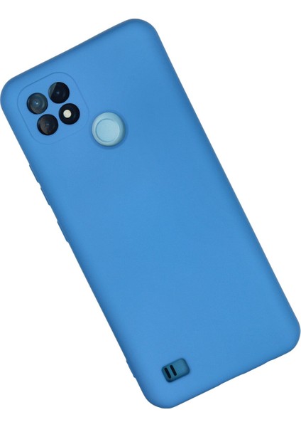 Realme C21 Kılıf Nano Içi Kadife Silikon - Mavi fiyatları
