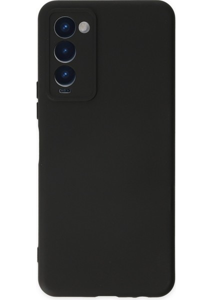 Tecno Camon 18P Kılıf Nano Içi Kadife Silikon - Siyah
