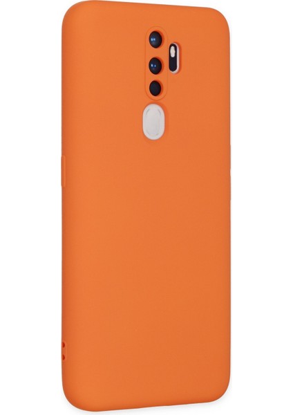 Oppo A9 2020 Kılıf Nano Içi Kadife Silikon - Turuncu modelleri