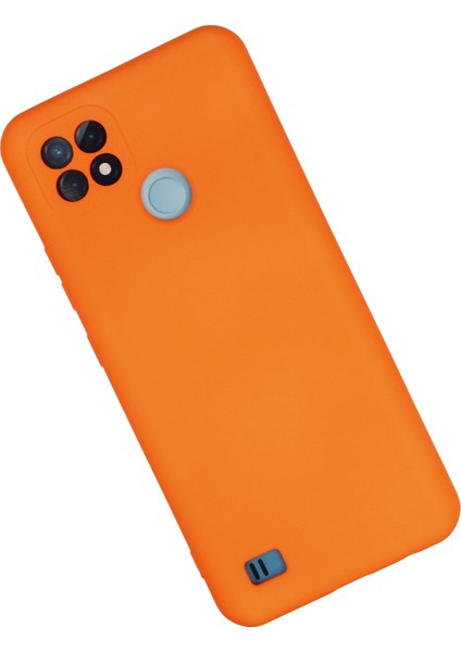 Realme C21 Kılıf Nano Içi Kadife Silikon - Turuncu fiyatları