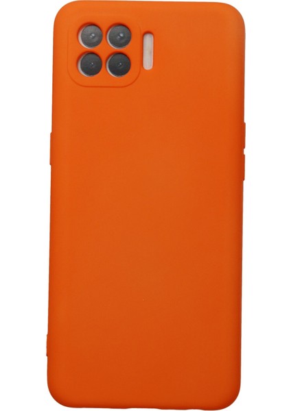Oppo Reno 4 Lite Kılıf Nano Içi Kadife Silikon - Turuncu
