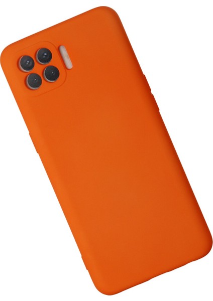 Oppo Reno 4 Lite Kılıf Nano Içi Kadife Silikon - Turuncu modelleri