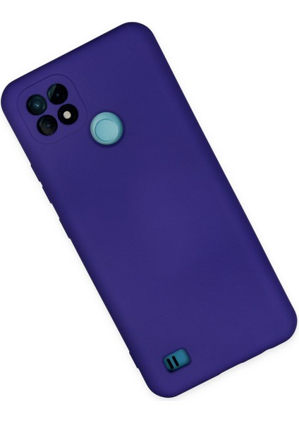 Realme C21 Kılıf Nano Içi Kadife Silikon - Mor fiyatları