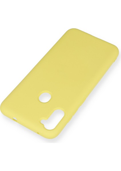 Samsung Galaxy A11 Kılıf Nano Içi Kadife Silikon - Sarı modelleri