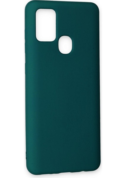 Samsung Galaxy A21S Kılıf Nano Içi Kadife Silikon - Koyu Yeşil modelleri
