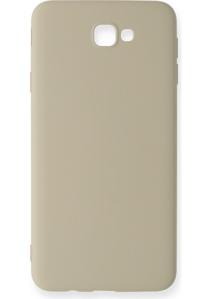 Samsung Galaxy J7 Prime Kılıf Nano Içi Kadife Silikon - Bej