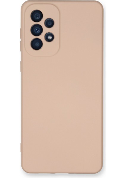 Samsung Galaxy A73 5g Kılıf Nano Içi Kadife Silikon - Pudra