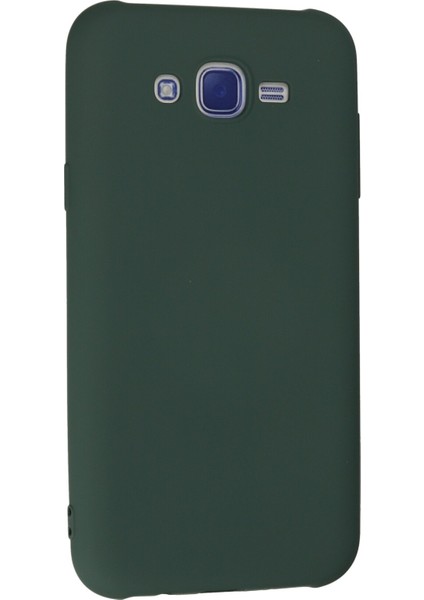 Samsung Galaxy J7 Kılıf Nano Içi Kadife Silikon - Koyu Yeşil modelleri
