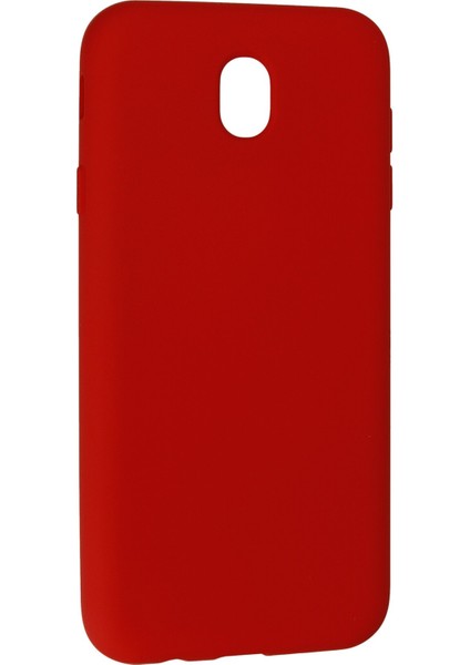 Samsung Galaxy J7 Pro / J730 Kılıf Nano Içi Kadife Silikon - Kırmızı modelleri