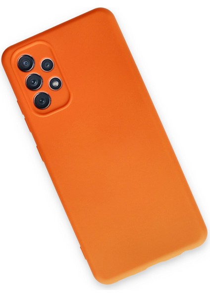 Samsung Galaxy A13 4g Kılıf Nano Içi Kadife Silikon - Turuncu modelleri