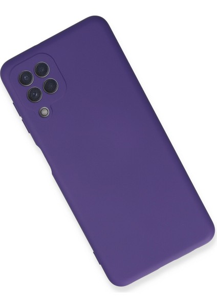 Samsung Galaxy M22 Kılıf Nano Içi Kadife Silikon - Mor