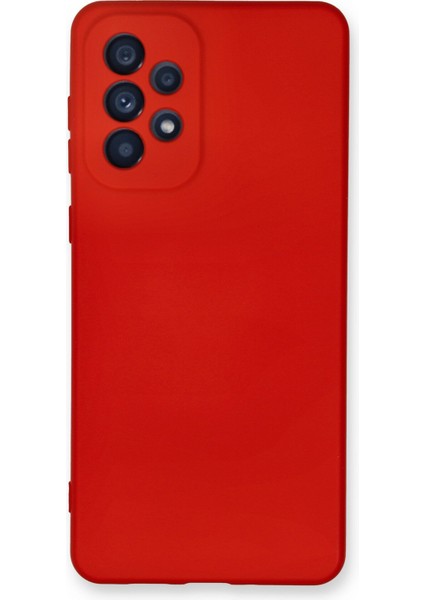 Samsung Galaxy A73 5g Kılıf Nano Içi Kadife Silikon - Kırmızı