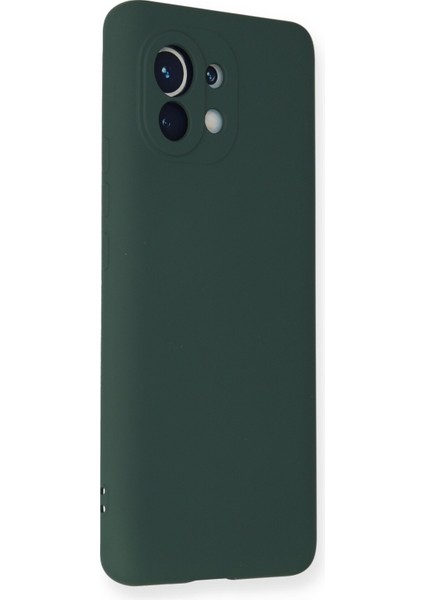 Xiaomi Mi 11 Kılıf Nano Içi Kadife Silikon - Koyu Yeşil fiyatları