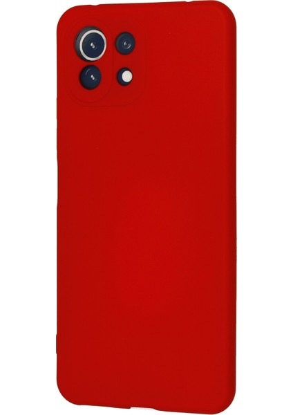 Xiaomi Mi 11 Lite Kılıf Nano Içi Kadife Silikon - Kırmızı modelleri