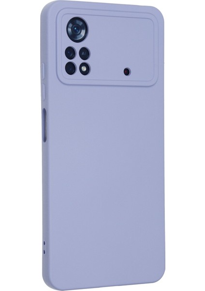 Xiaomi Poco X4 Pro 5g Kılıf Nano Içi Kadife Silikon - Lila modelleri