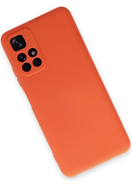 Xiaomi Poco M4 Pro 5g Kılıf Nano Içi Kadife Silikon - Turuncu modelleri