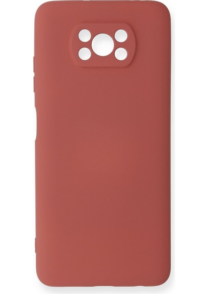 Xiaomi Pocophone X3 Kılıf Nano Içi Kadife Silikon - Kiremit