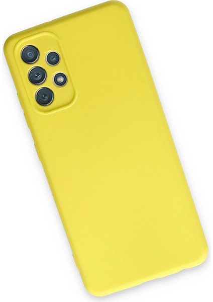 Samsung Galaxy A13 4g Kılıf Nano Içi Kadife Silikon - Sarı modelleri