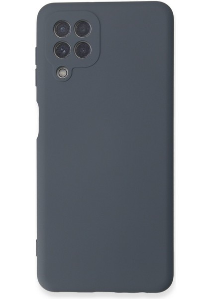 Samsung Galaxy M22 Kılıf Nano Içi Kadife Silikon - Gri